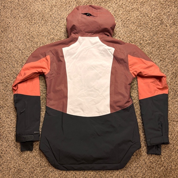 Columbia Snow Slab Omni-Heat Blackdot White Shark Dark Coral Small Ski Jacket - Picture 3 of 13